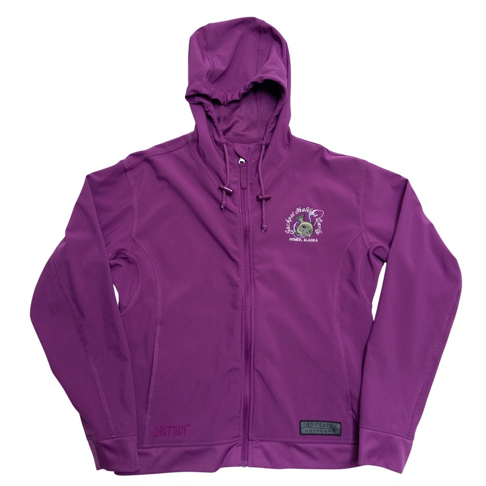 Drift Creek‎ Outdoors Jacket Womens Medium Purple Full Zip Homer Alaska Halibut